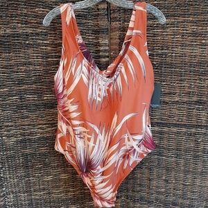 NWT Palisades Beach Club Size 22W Burnt Ochre Palm Desert Swimsuit Orange